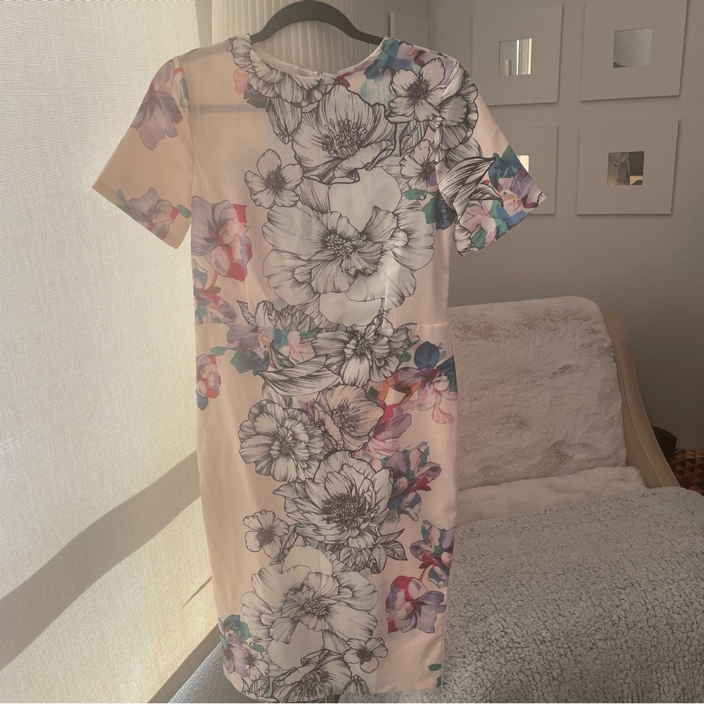 Lovely Scuba Midi Floral Dress